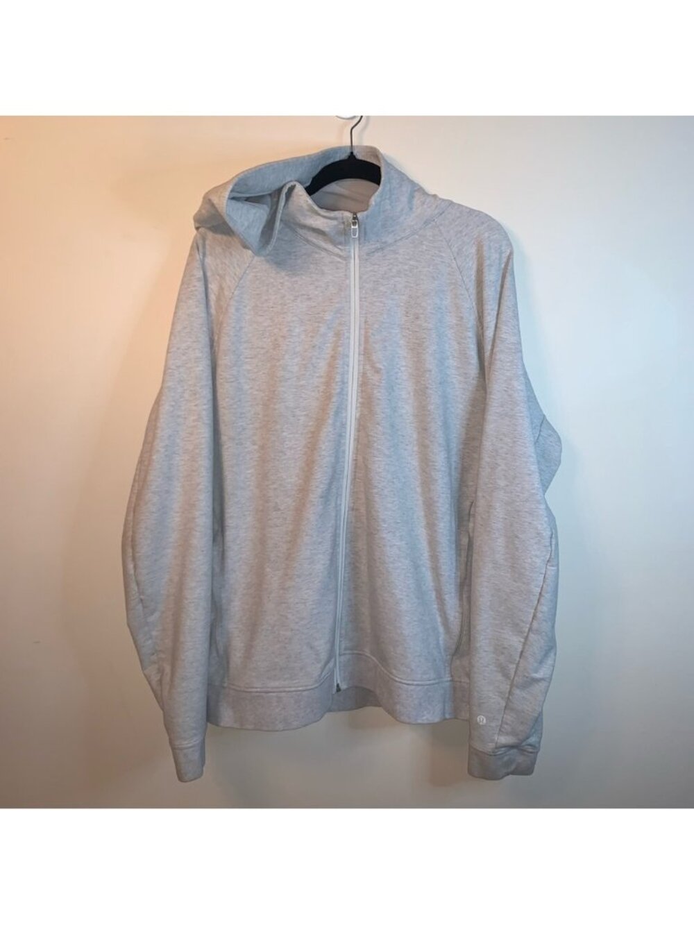 Lululemon City Sweat Full Zip Hoodie Heathered Ultra Light Grey / Sea Salt XXL - Picture 7 of 13